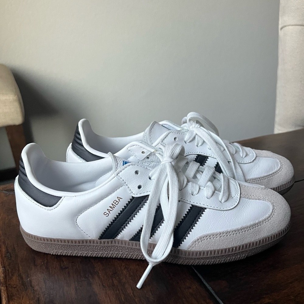 Adidas Samba White and Black Sneakers